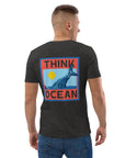Think Ocean Whale Pixel Art Organic Cotton T-Shirt