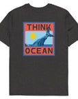 Think Ocean Whale Pixel Art Organic Cotton T-Shirt