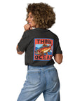 Think Ocean Fish Pixel Art Organic Cotton T-Shirt