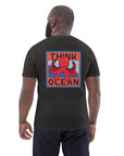 Think Ocean Octopus Pixel Art Organic Cotton T-Shirt