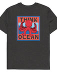Think Ocean Octopus Pixel Art Organic Cotton T-Shirt