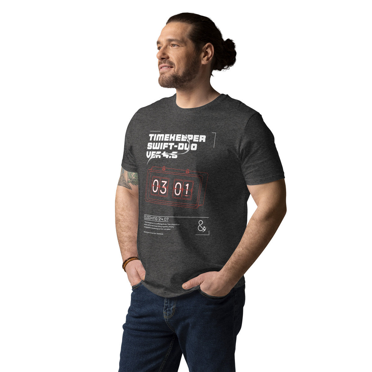 Timekeeper Swift-Duo Ver 4.5 Clock Archives Organic Cotton T-Shirt