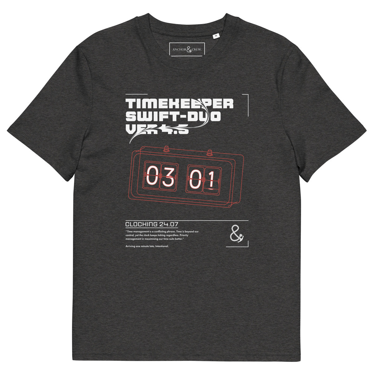 Timekeeper Swift-Duo Ver 4.5 Clock Archives Organic Cotton T-Shirt