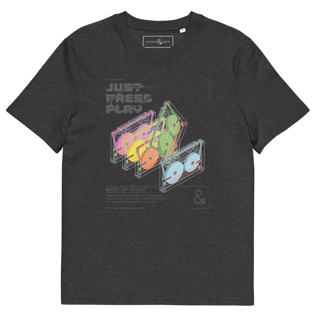 Just Press Play Cassettes Archives Organic Cotton T-Shirt