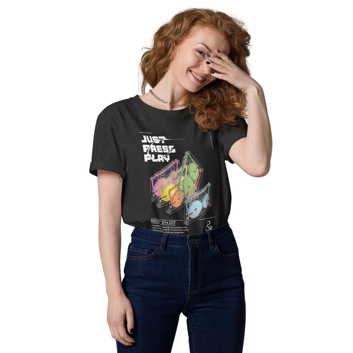 Just Press Play Cassettes Archives Organic Cotton T-Shirt