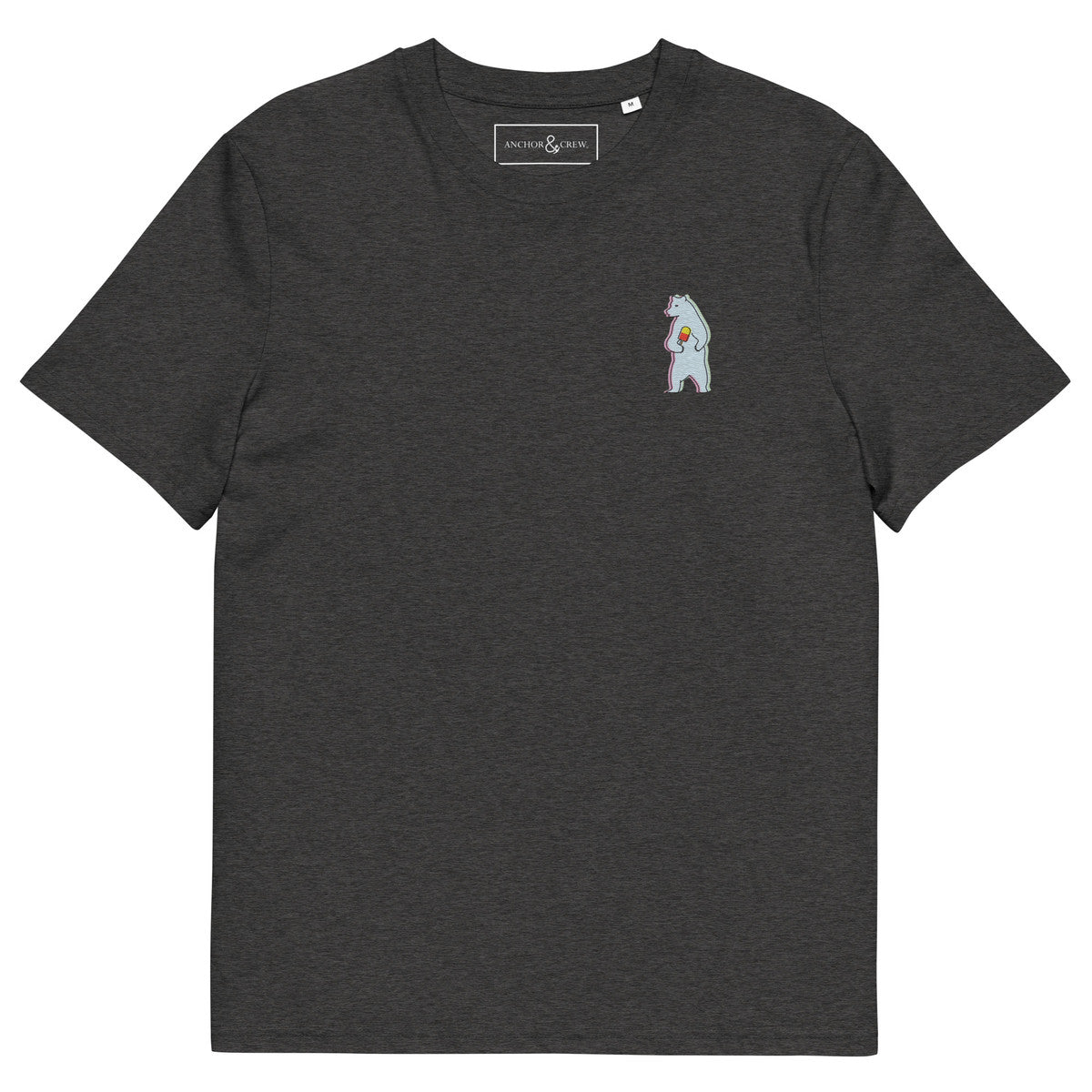 Polar Bear Day Out In The Wild Organic Cotton Embroidered T-Shirt