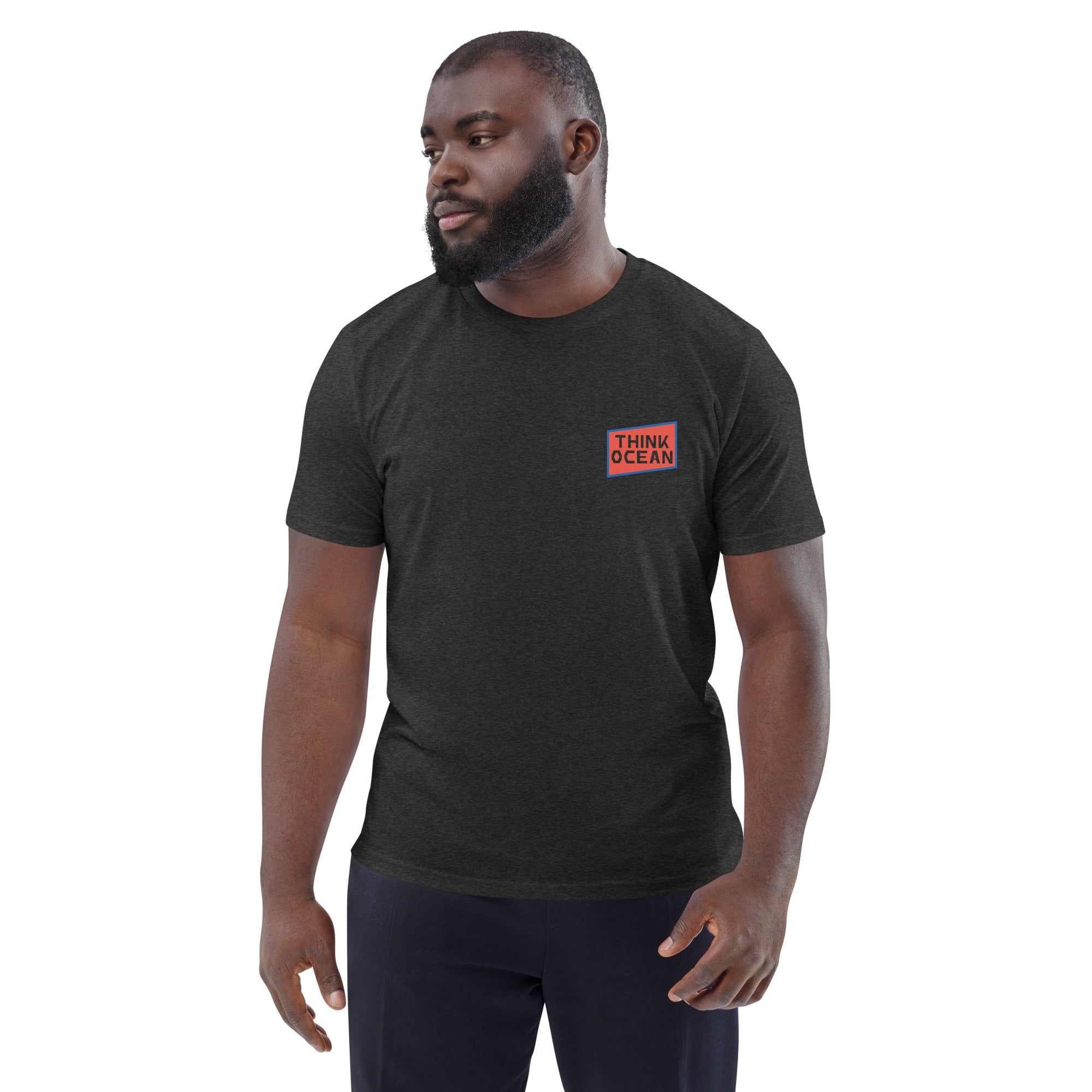 Think Ocean Fish Pixel Art Organic Cotton T-Shirt