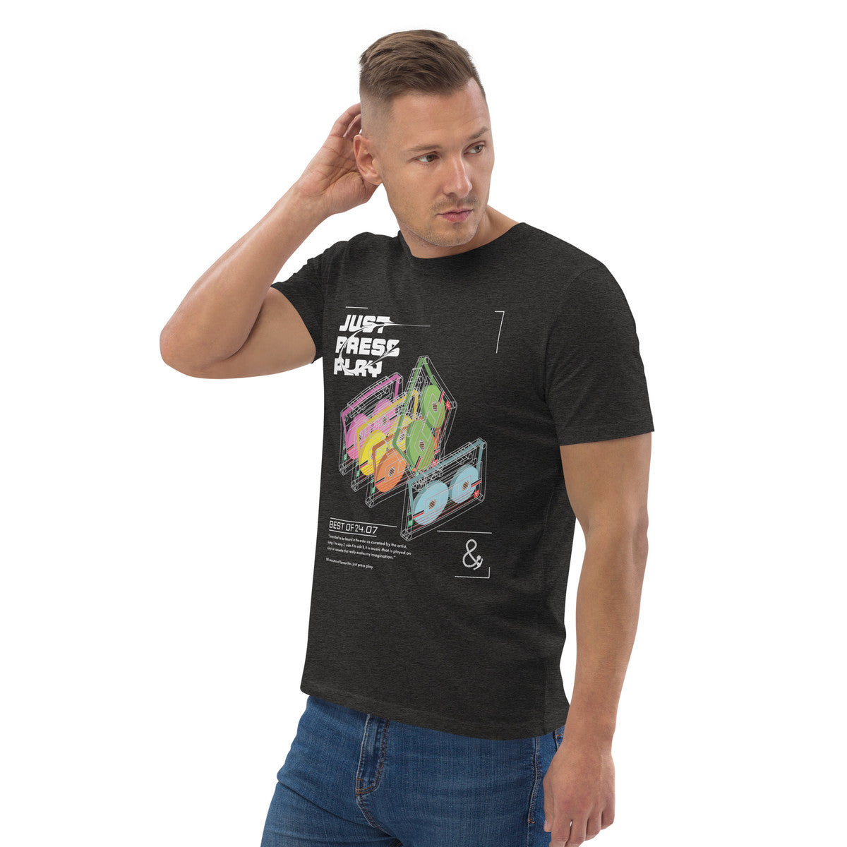 Just Press Play Cassettes Archives Organic Cotton T-Shirt