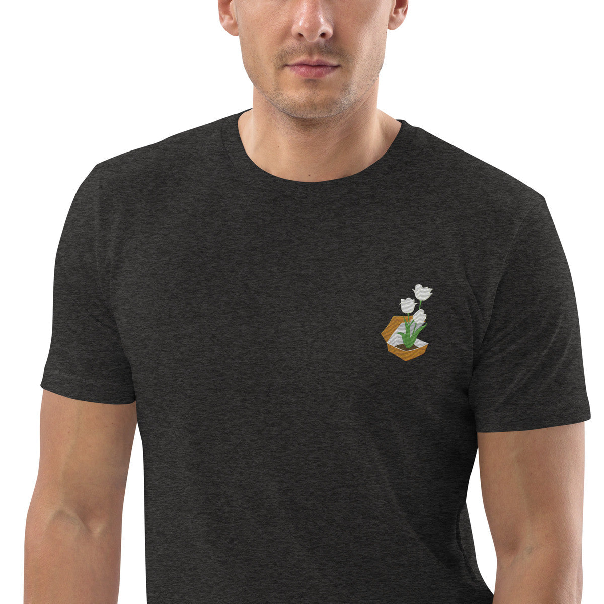 Tulip Garden Dystopia Organic Cotton Embroidered T-Shirt