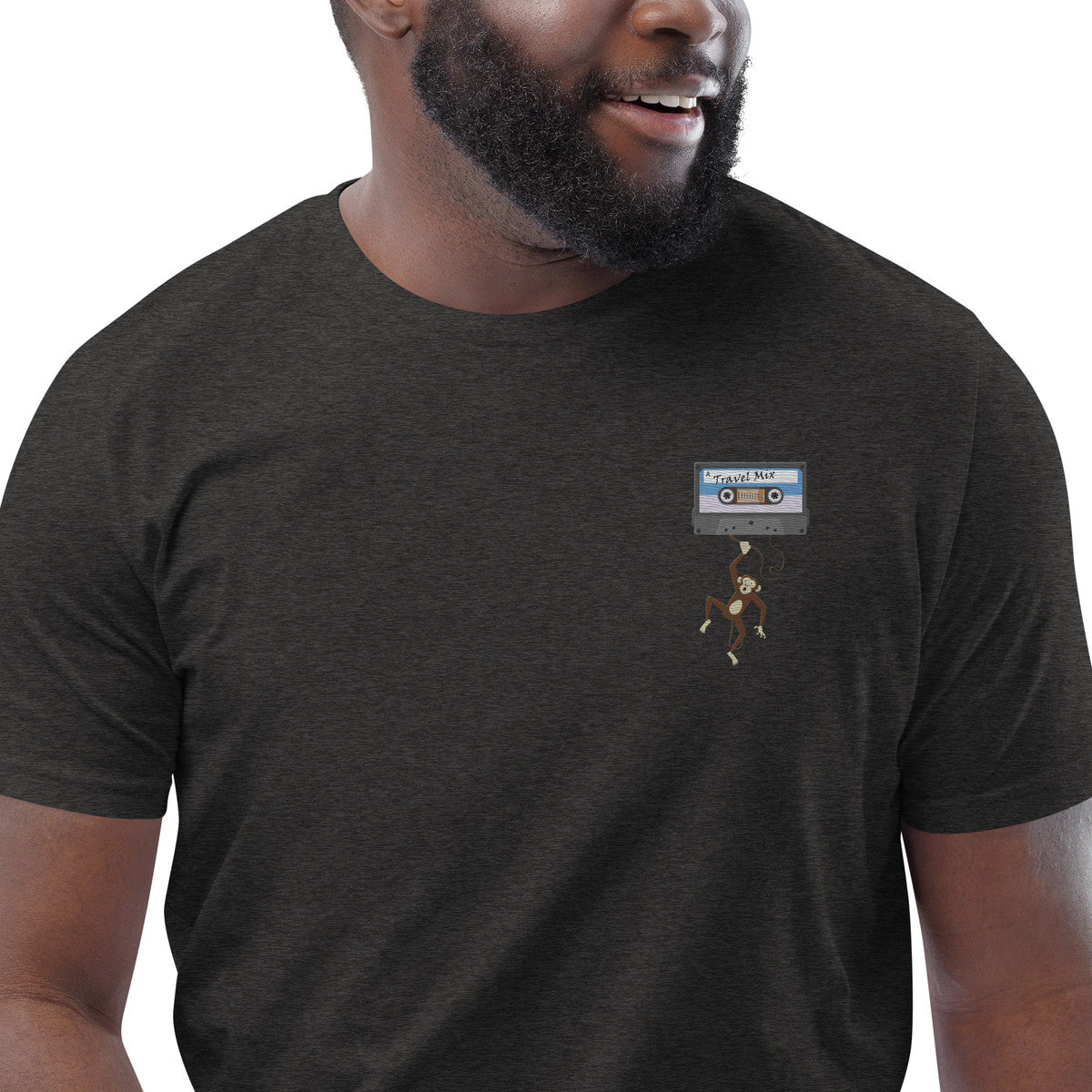 The Cassette Monkey Organic Cotton Embroidered T-Shirt