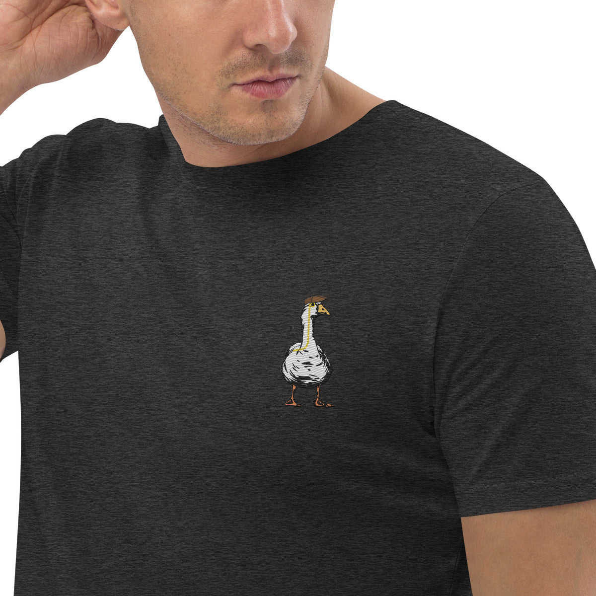 Dapper Duck Actual Life Organic Cotton Embroidered T-Shirt