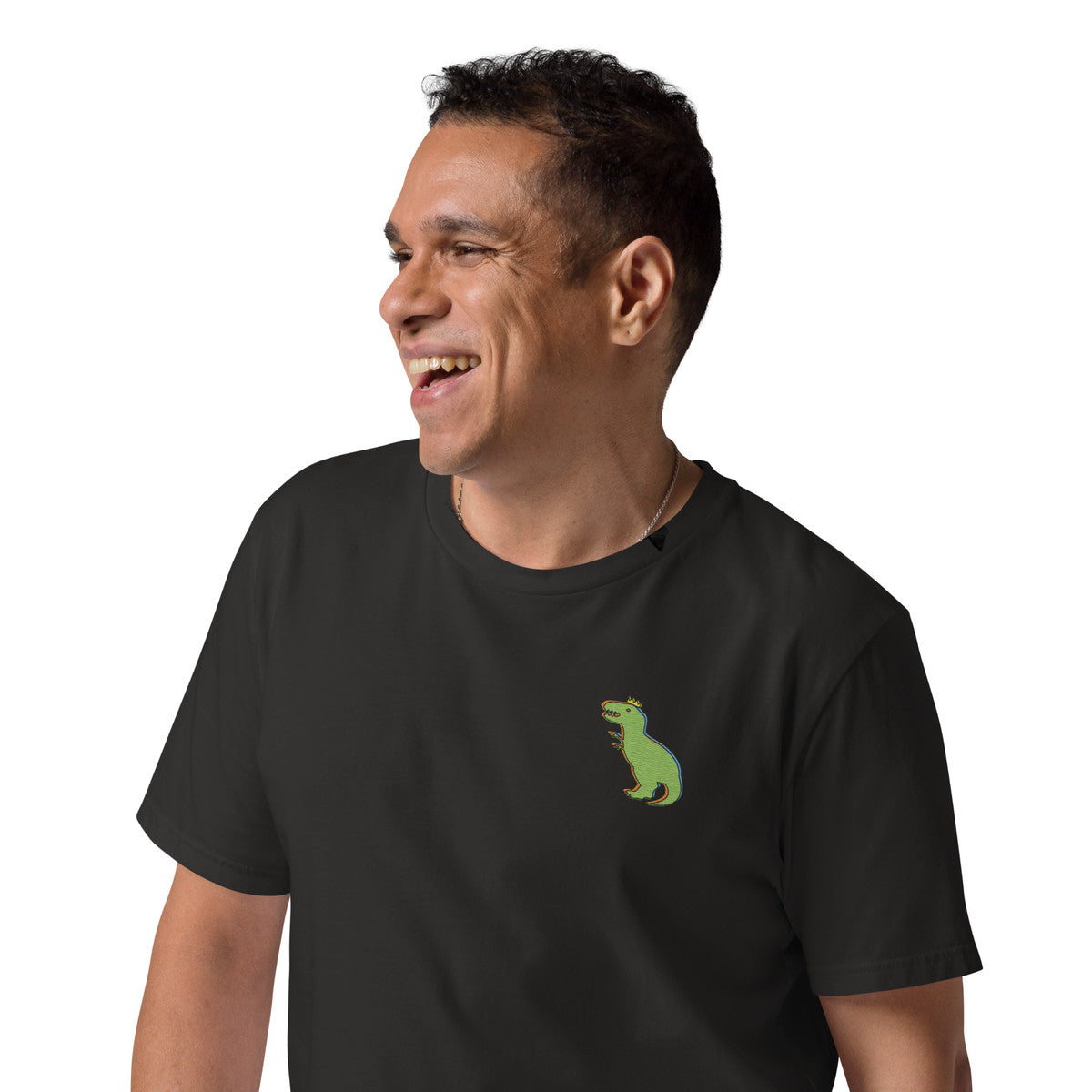 T-Rex Snap Dancin' In The Wild Organic Cotton Embroidered T-Shirt