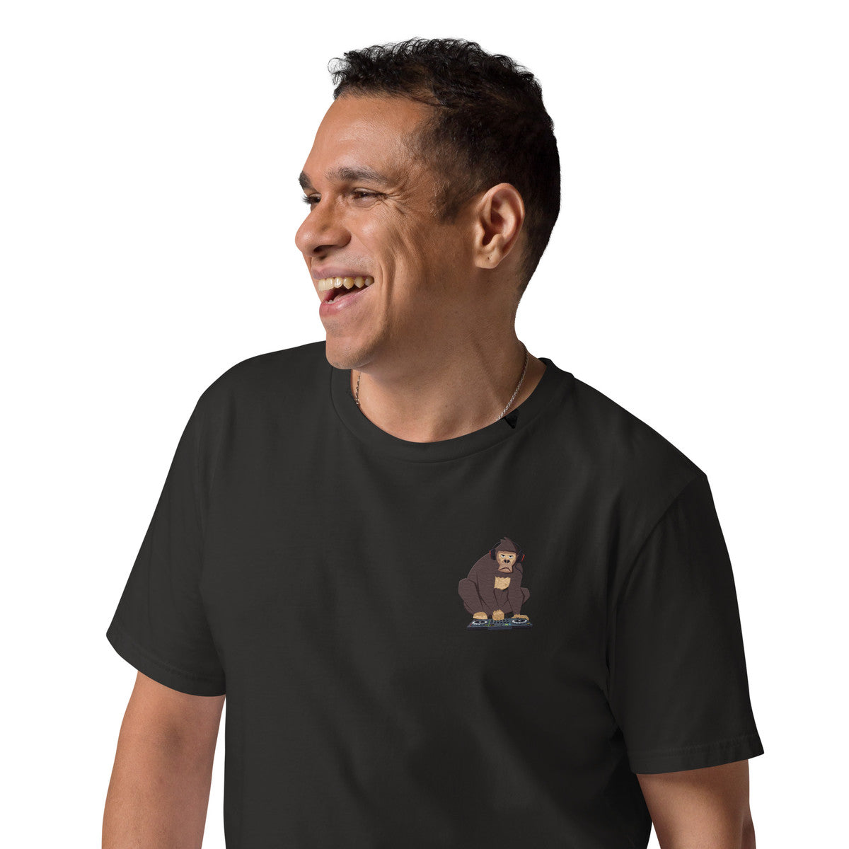 The DJ Monkey Organic Cotton Embroidered T-Shirt