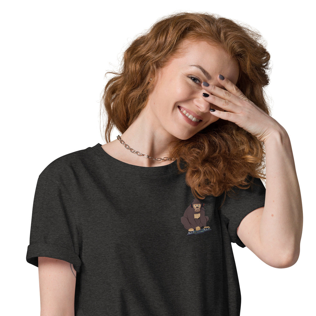 The DJ Monkey Organic Cotton Embroidered T-Shirt