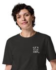 GUSTATORY Edinburgh Coffee Scene Organic Cotton Embroidered T-Shirt