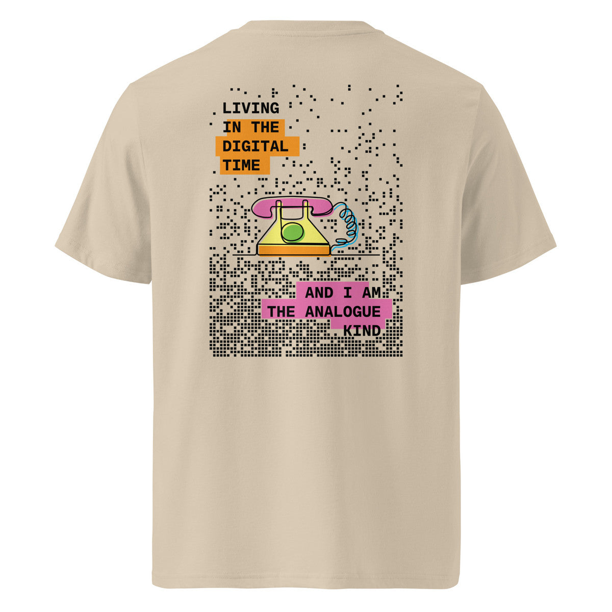 Phone Digital Time x Analogue Kind Organic Cotton T-Shirt