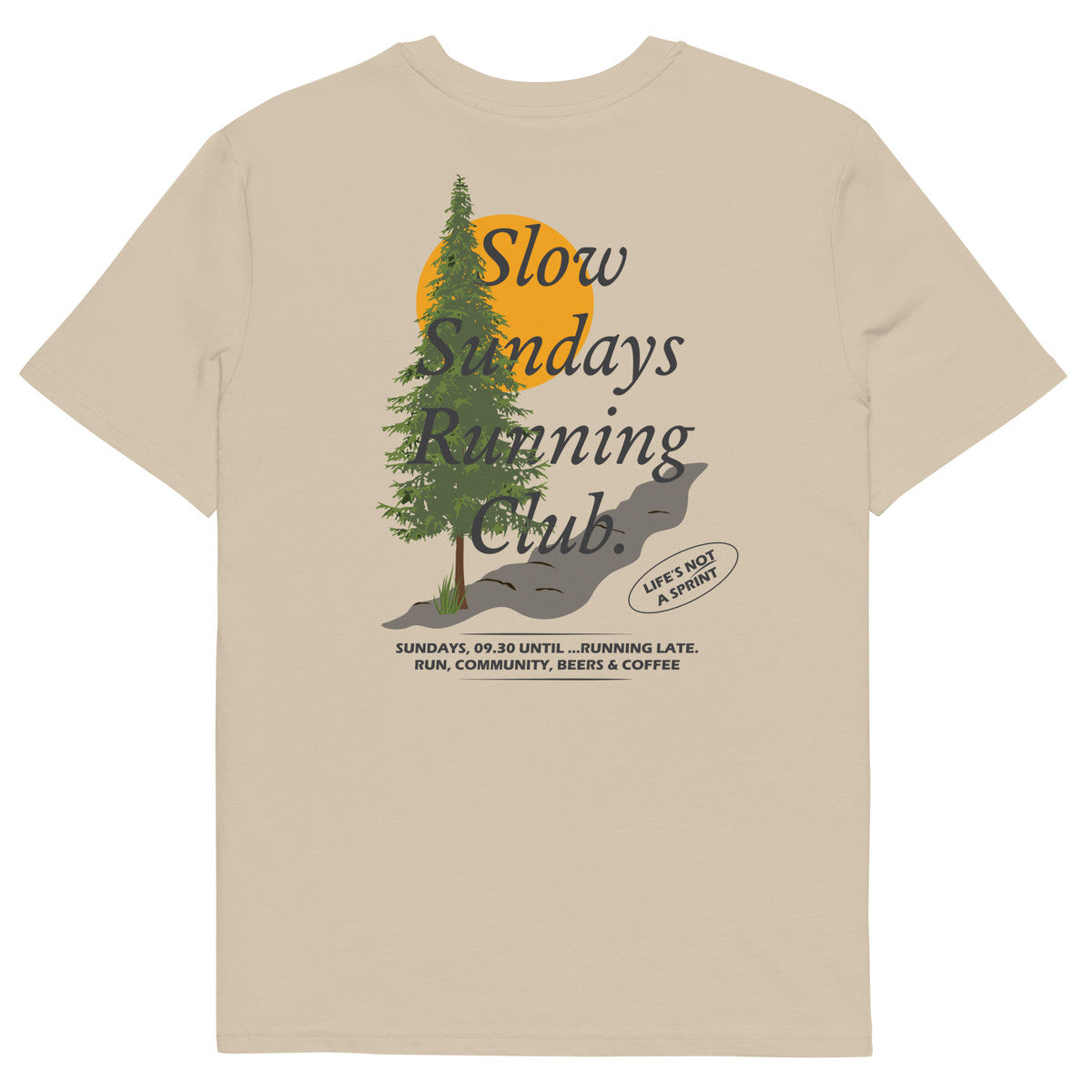 Mountain Pine Slow Sundays Running Club Organic Cotton T-Shirt