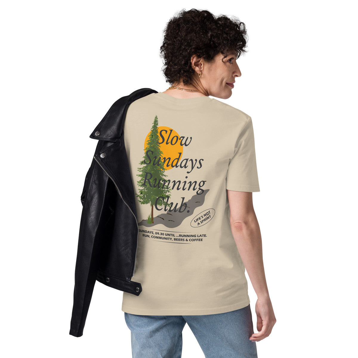Mountain Pine Slow Sundays Running Club Organic Cotton T-Shirt