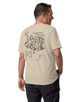 GUSTATORY Melbourne Coffee Scene Organic Cotton Embroidered T-Shirt