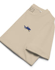 Shark Gone Swimming In The Wild Organic Cotton Embroidered T-Shirt