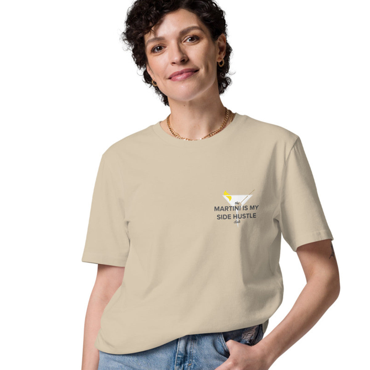 Martini Is My Side Hustle Club Organic Cotton T-Shirt