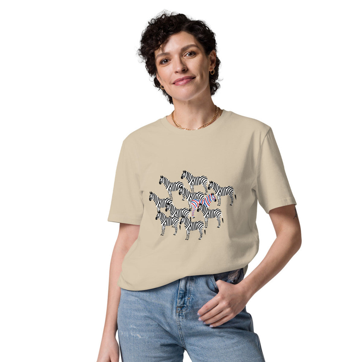 Zebra Where's William Going? Organic Cotton T-Shirt