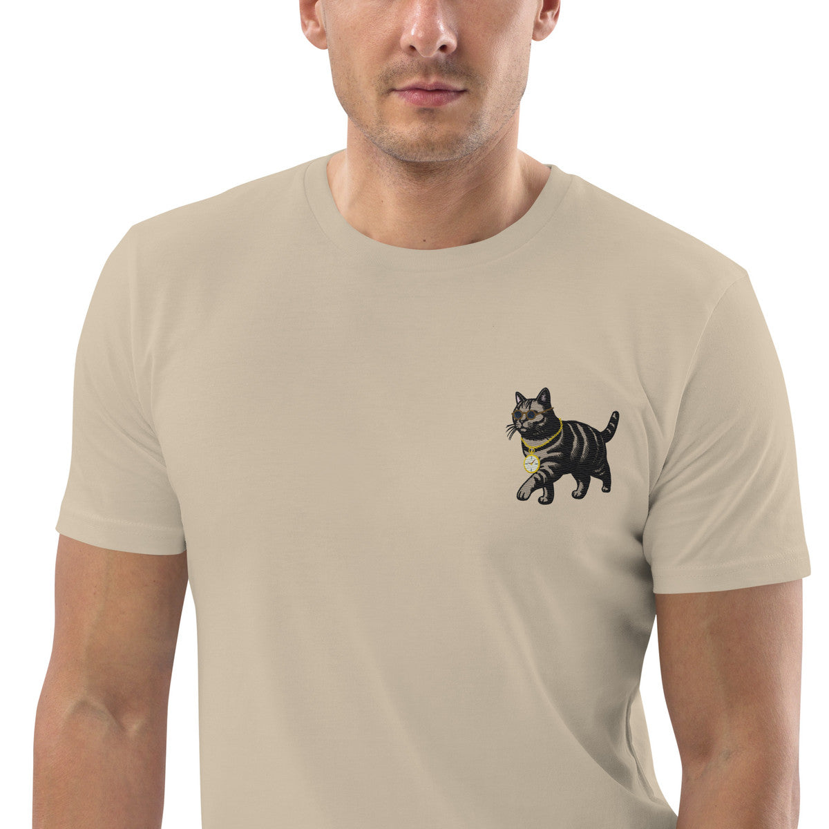 Cool Cat Actual Life Organic Cotton Embroidered T-Shirt