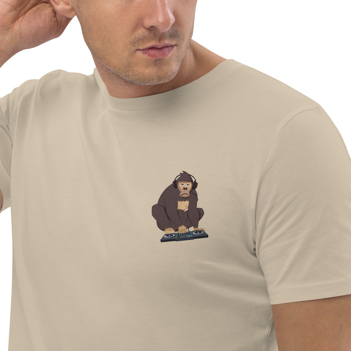 The DJ Monkey Organic Cotton Embroidered T-Shirt