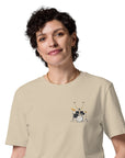 The Drummer Monkey Organic Cotton Embroidered T-Shirt