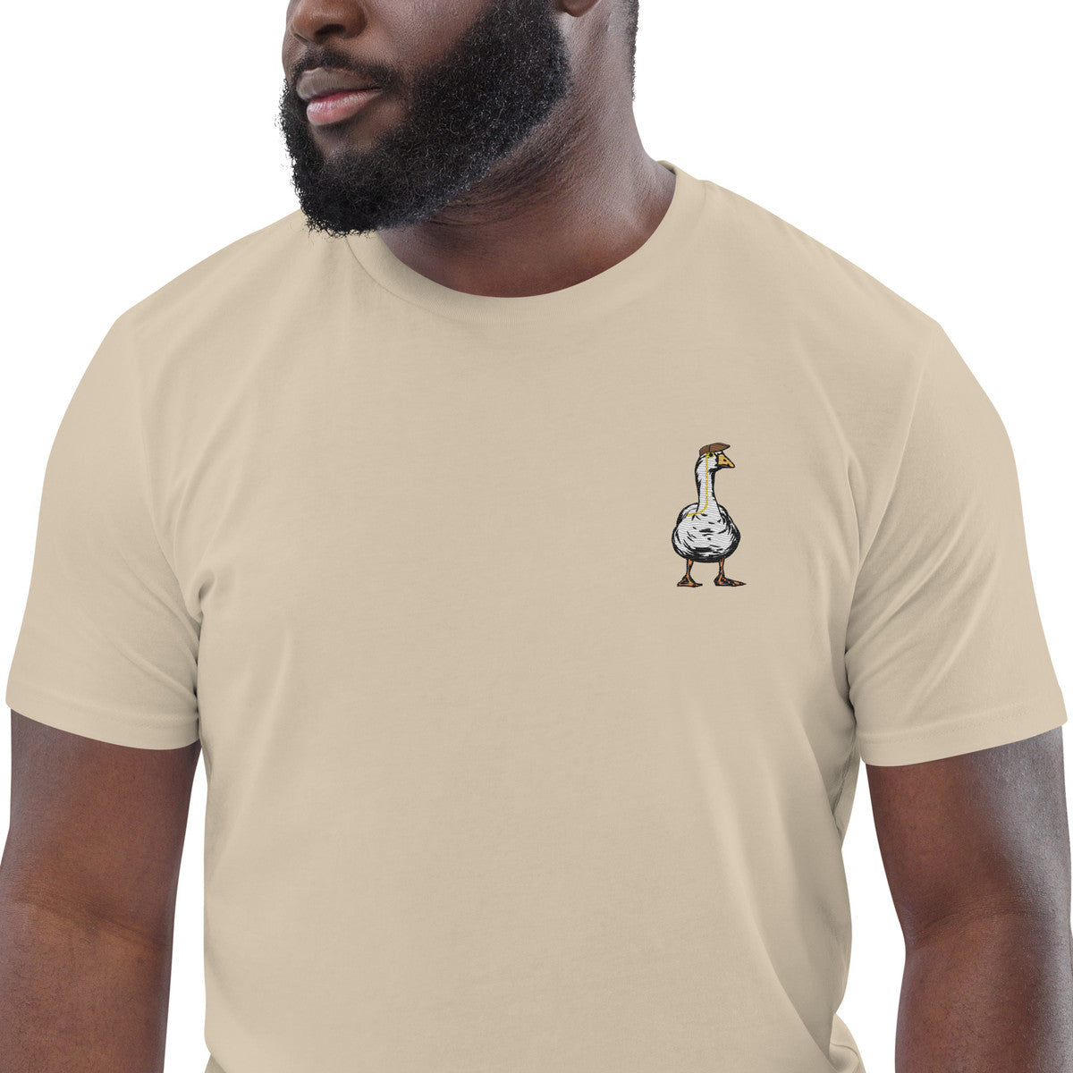 Dapper Duck Actual Life Organic Cotton Embroidered T-Shirt