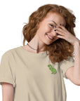 T-Rex Snap Dancin' In The Wild Organic Cotton Embroidered T-Shirt