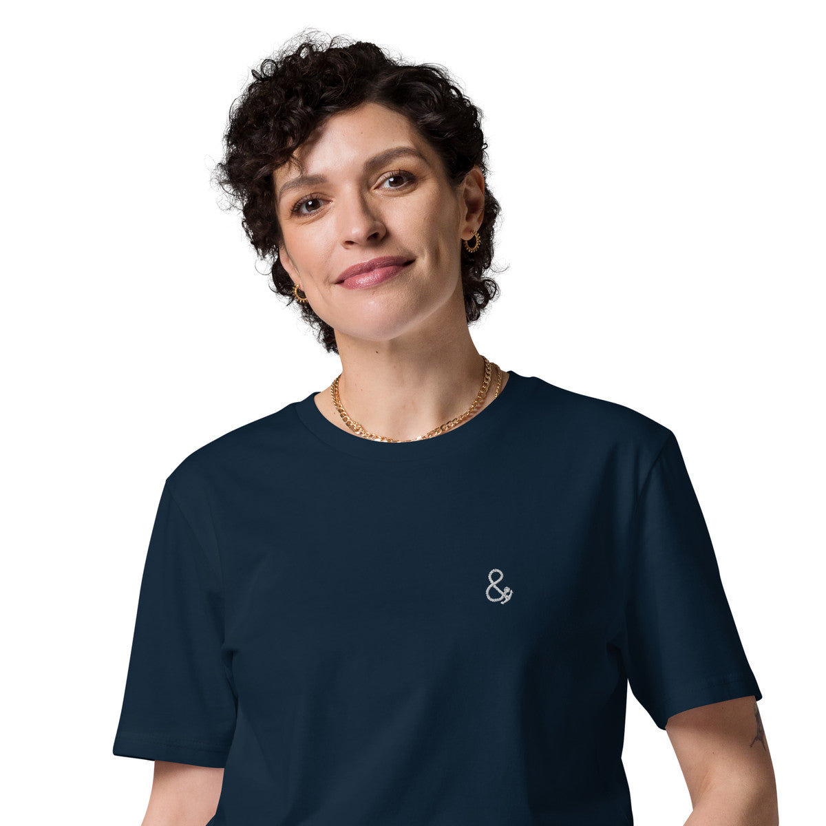 Ampersand Signature Organic Cotton Embroidered T-Shirt