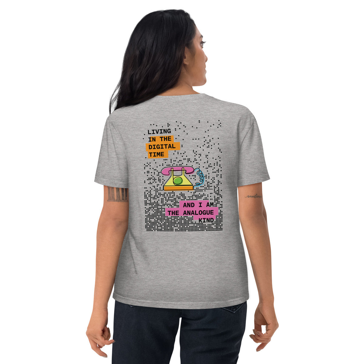 Phone Digital Time x Analogue Kind Organic Cotton T-Shirt