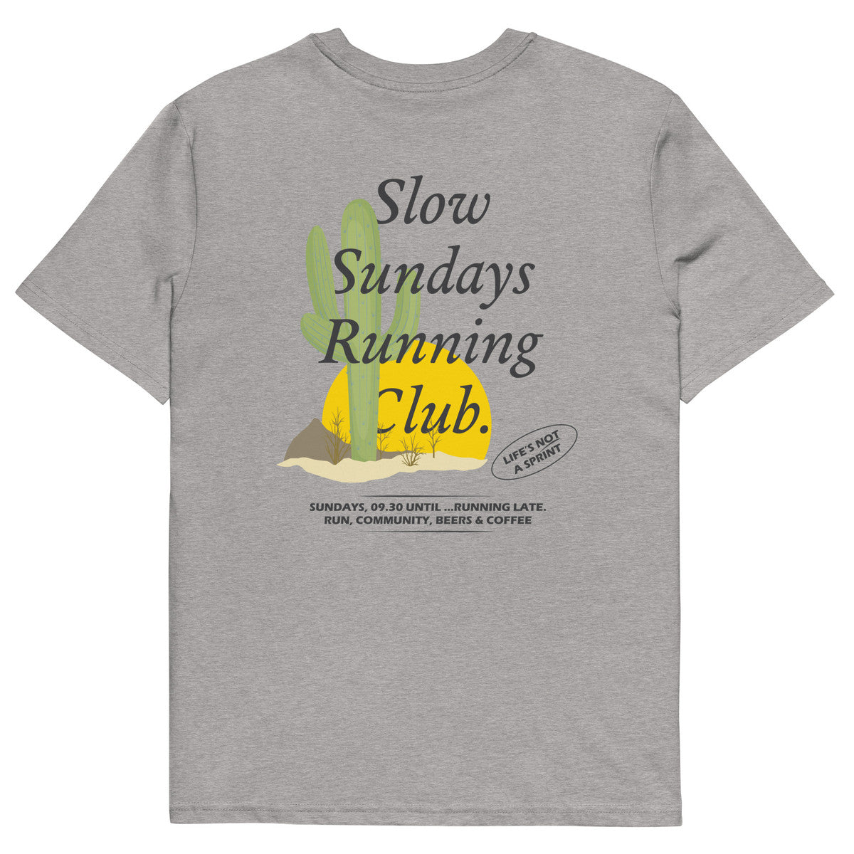 Cactus Slow Sundays Running Club Organic Cotton T-Shirt