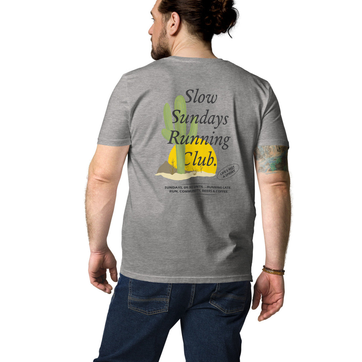 Cactus Slow Sundays Running Club Organic Cotton T-Shirt