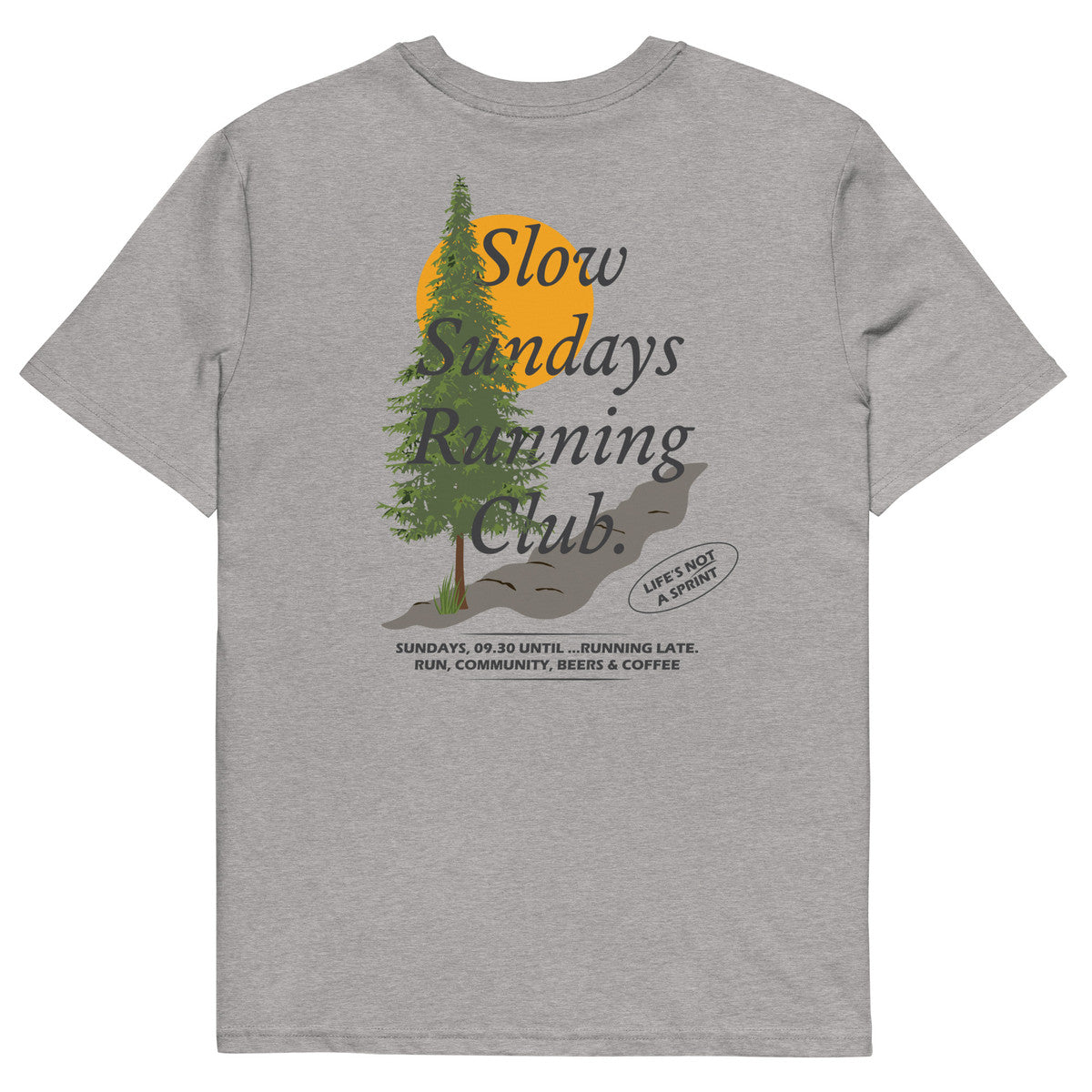 Mountain Pine Slow Sundays Running Club Organic Cotton T-Shirt