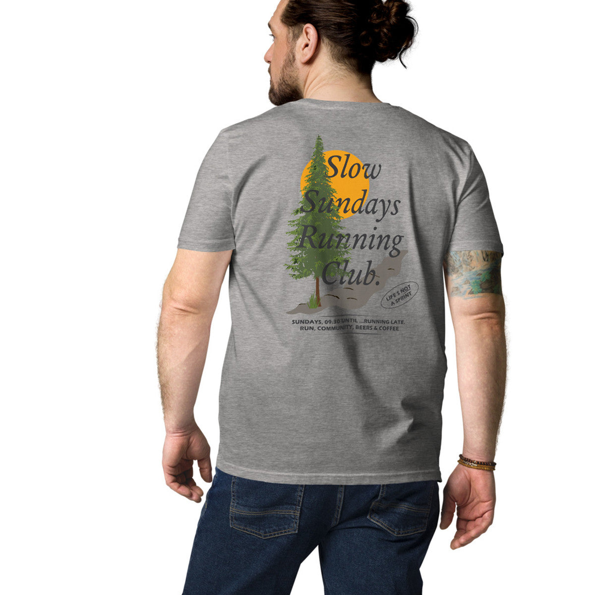 Mountain Pine Slow Sundays Running Club Organic Cotton T-Shirt