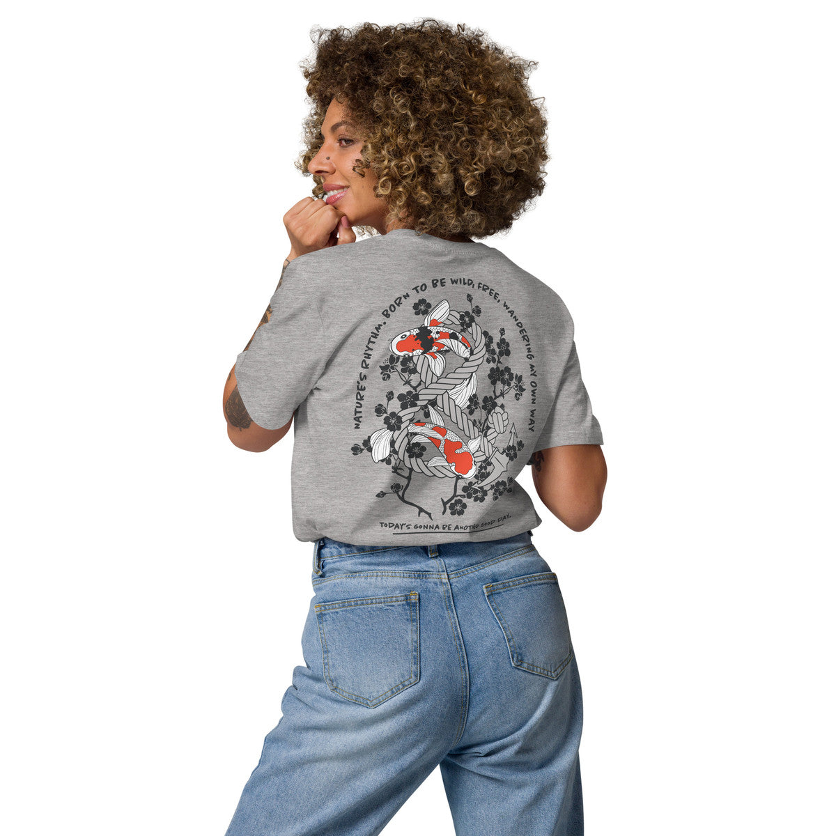 Koi Fish Another Good Day Organic Cotton T-Shirt