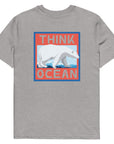 Think Ocean Polar Bear Pixel Art Organic Cotton T-Shirt