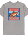 Think Ocean Fish Pixel Art Organic Cotton T-Shirt