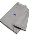 Shark Gone Swimming In The Wild Organic Cotton Embroidered T-Shirt