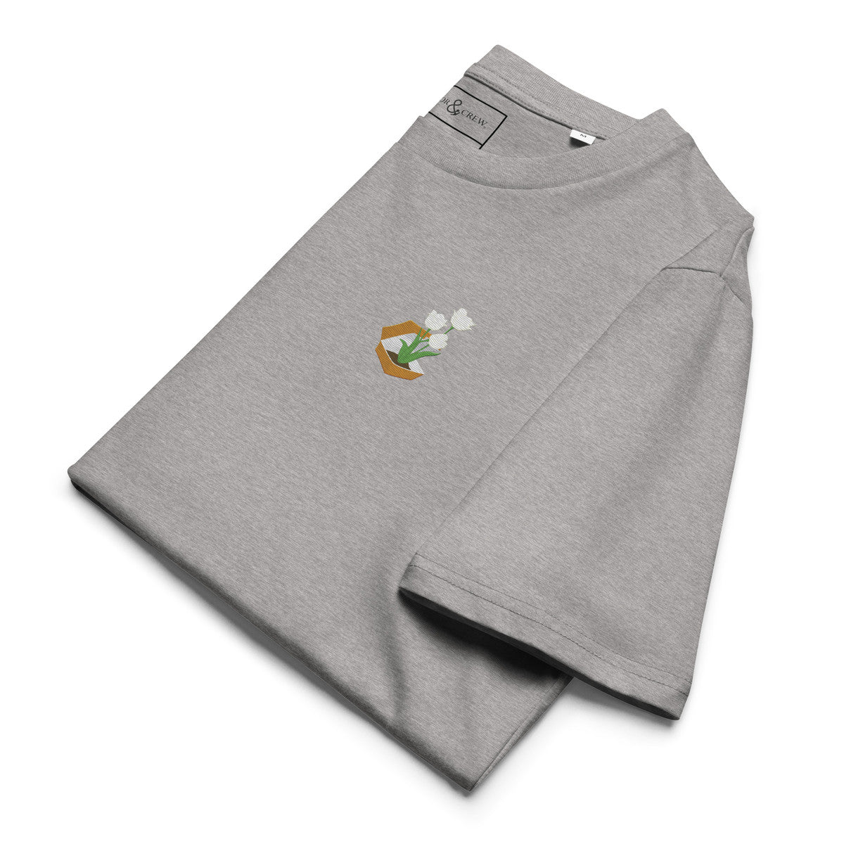 Tulip Garden Dystopia Organic Cotton Embroidered T-Shirt