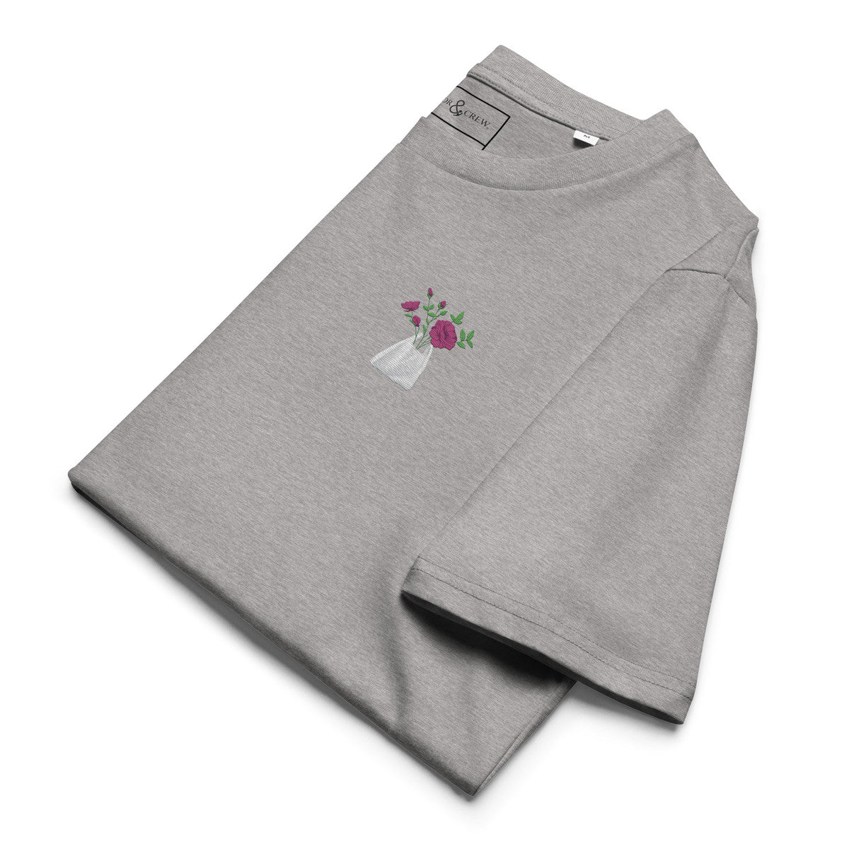 Peony Garden Dystopia Organic Cotton Embroidered T-Shirt