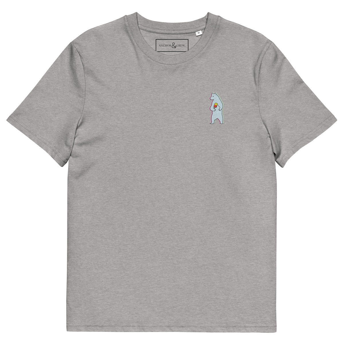 Polar Bear Day Out In The Wild Organic Cotton Embroidered T-Shirt
