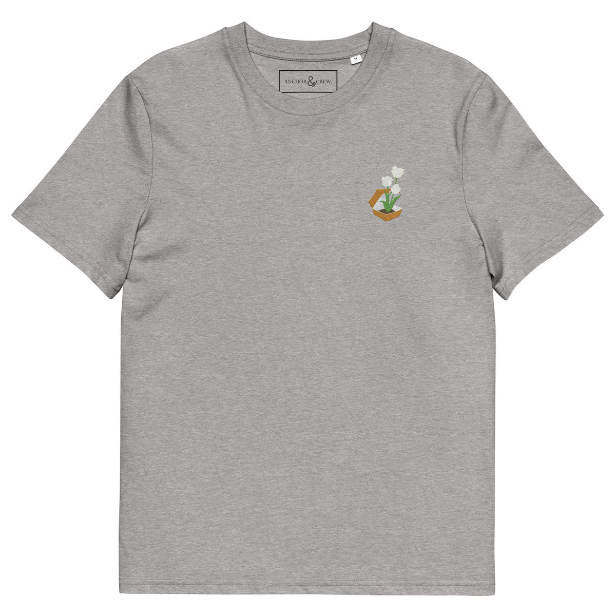 Tulip Garden Dystopia Organic Cotton Embroidered T-Shirt
