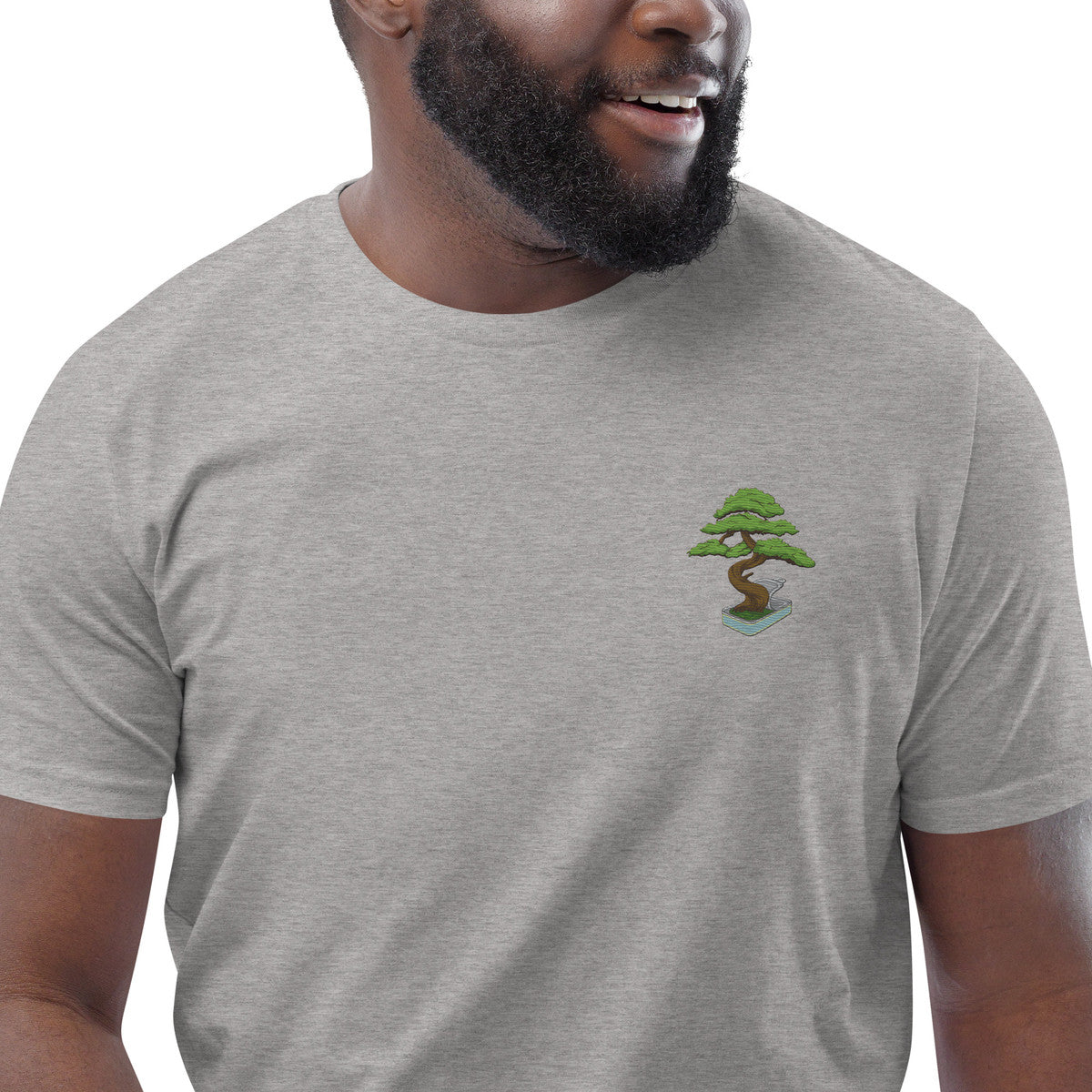 Bonsai Garden Dystopia Organic Cotton Embroidered T-Shirt