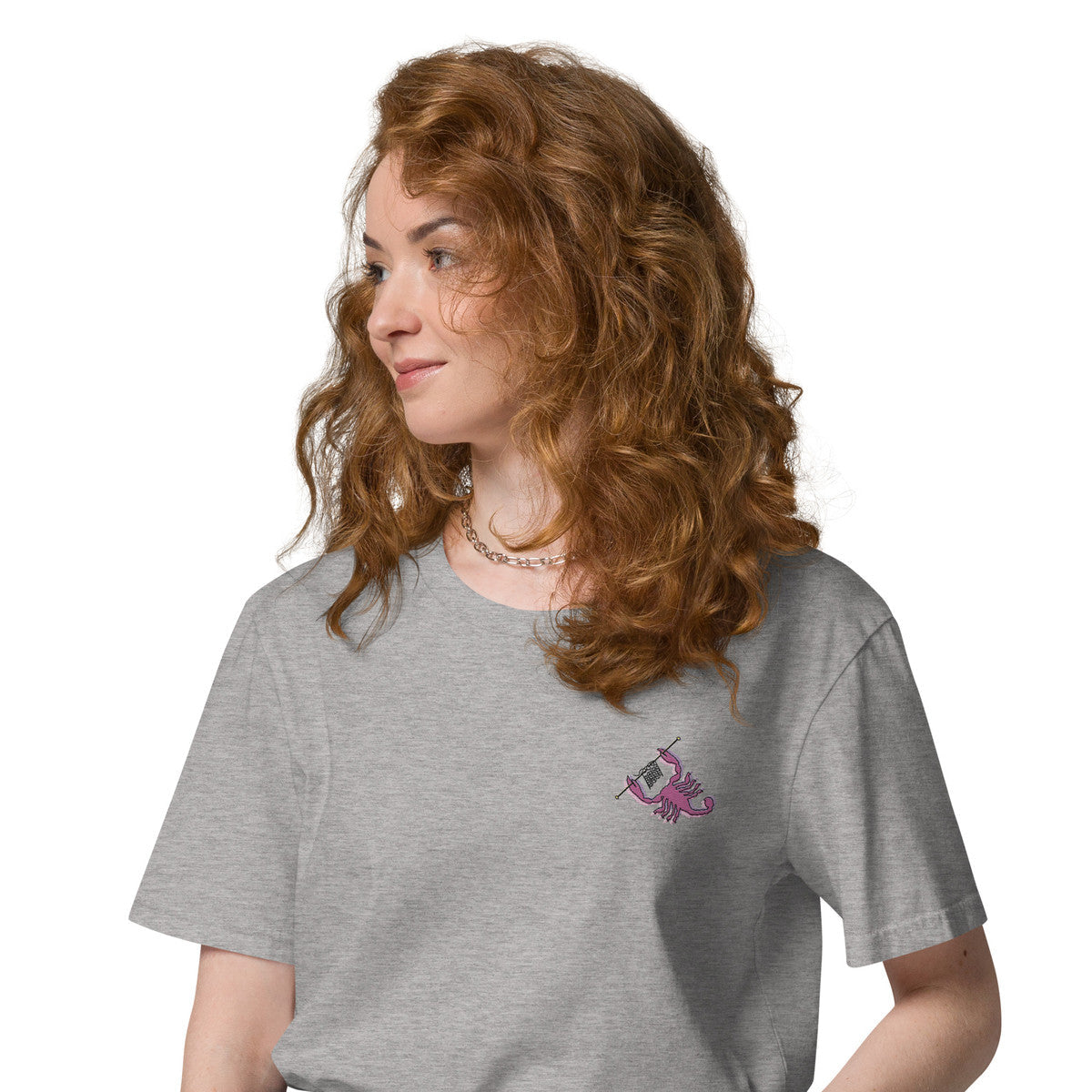 Scorpion Knittin' Up In The Wild Organic Cotton Embroidered T-Shirt