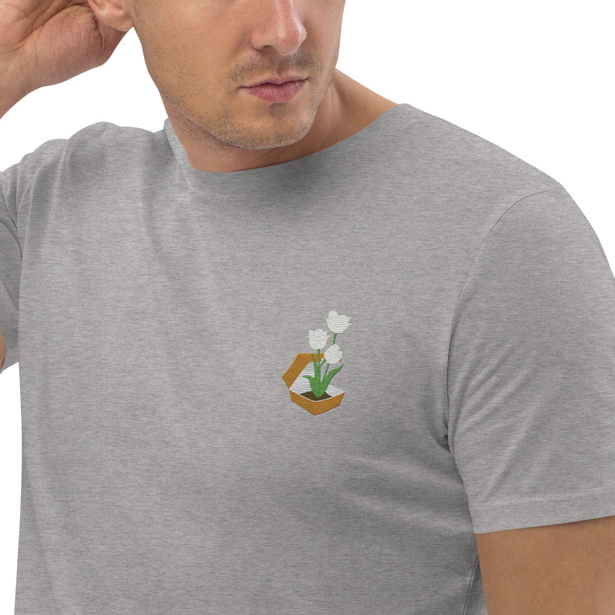 Tulip Garden Dystopia Organic Cotton Embroidered T-Shirt