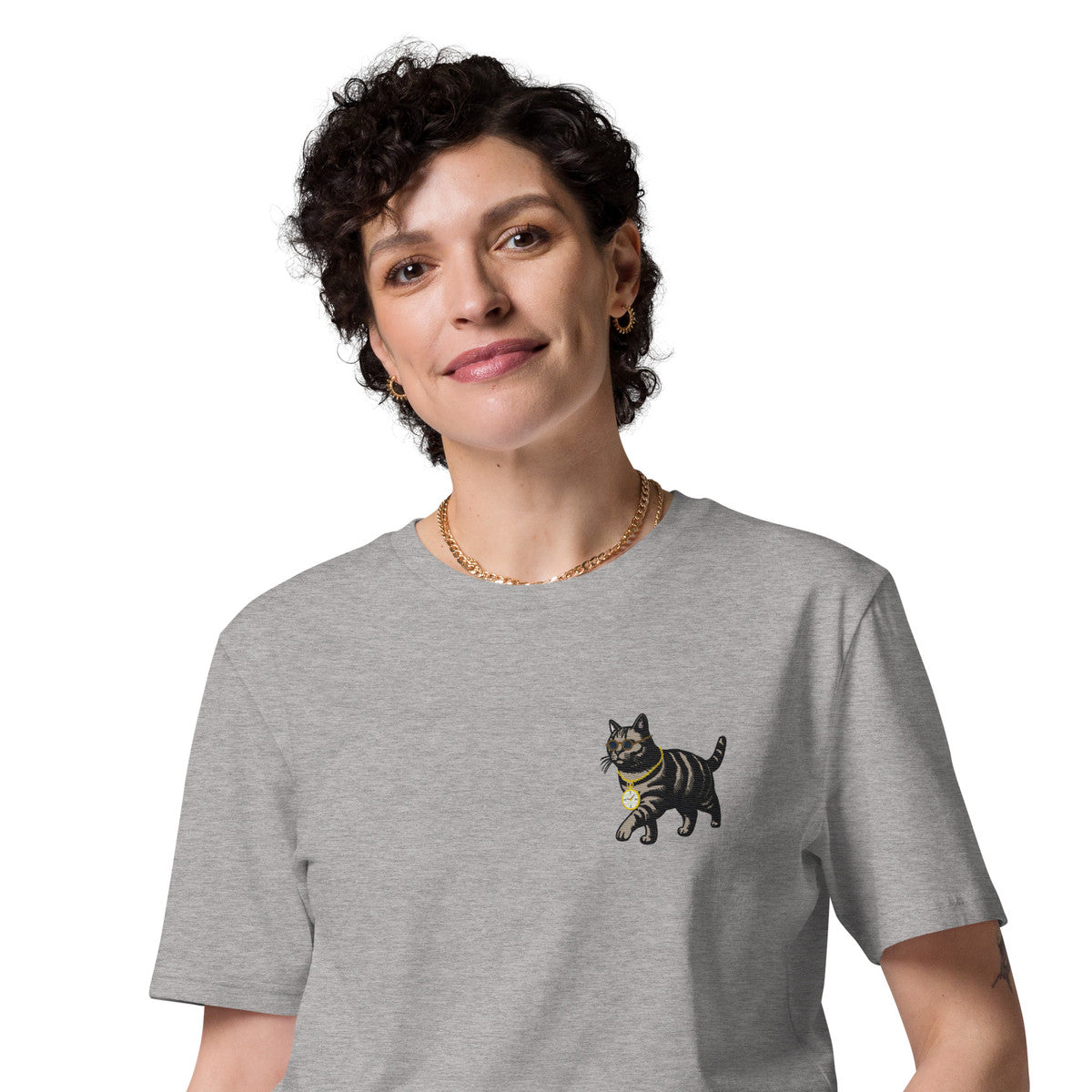 Cool Cat Actual Life Organic Cotton Embroidered T-Shirt