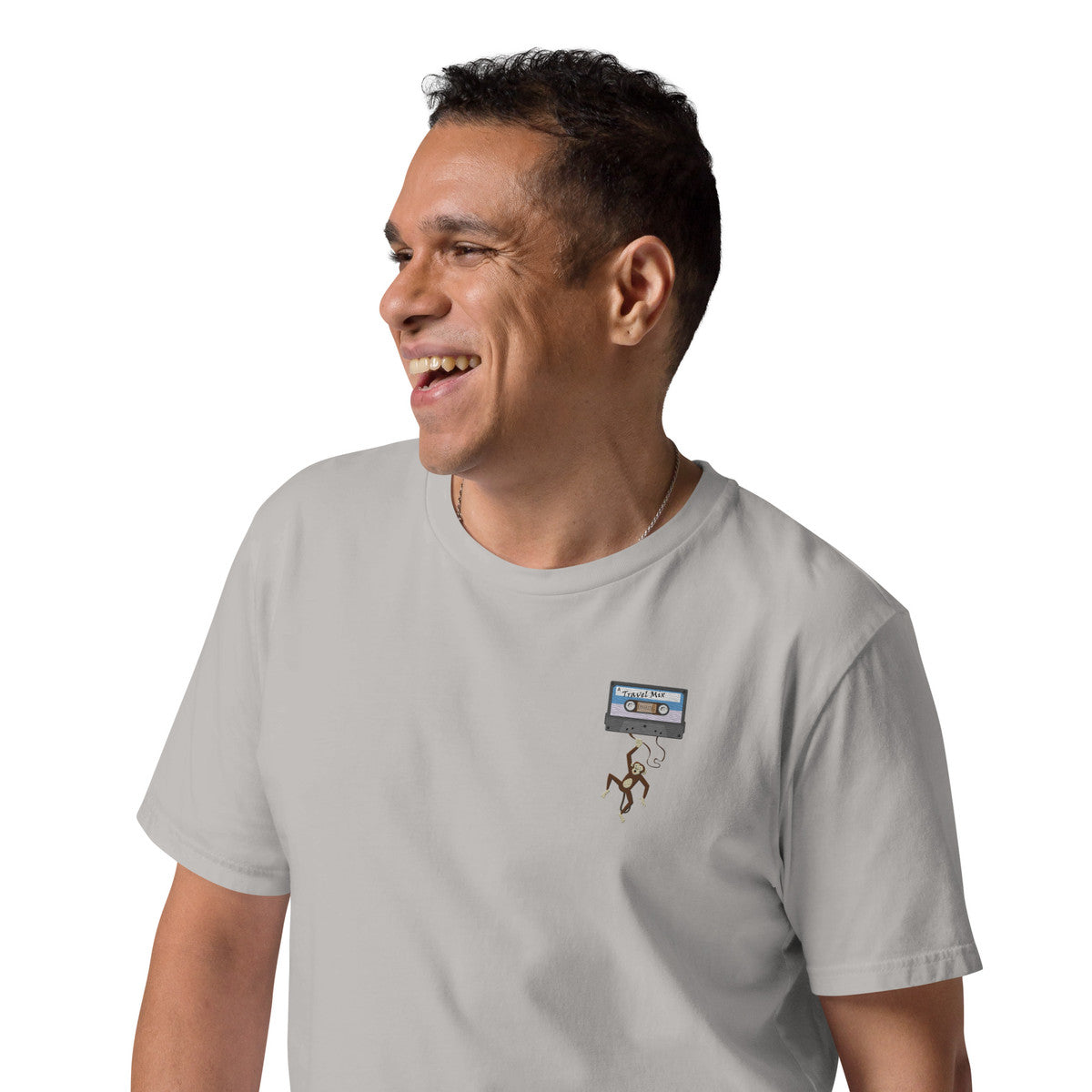 The Cassette Monkey Organic Cotton Embroidered T-Shirt